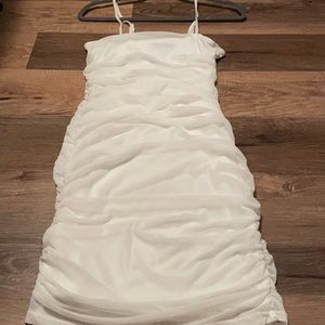 SHEIN ruched mesh Bodycon mini dress